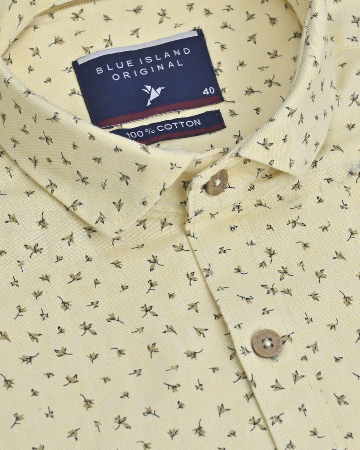 Yellow Flower Print -Full-Stain Proof