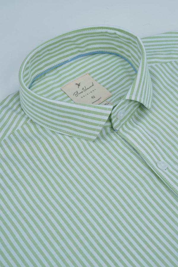 Green & White Formal Stripes - Full-Stain Proof