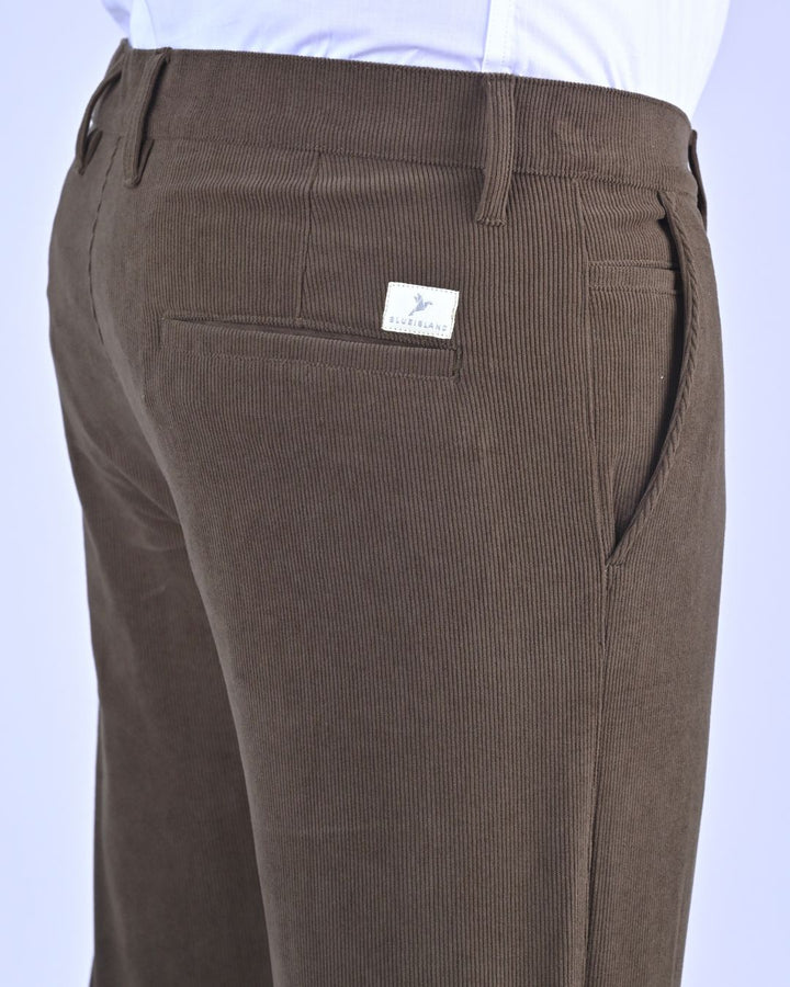 Brown Fine Stripe - Corduroy Pant