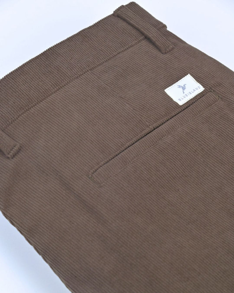 Brown Fine Stripe - Corduroy Pant