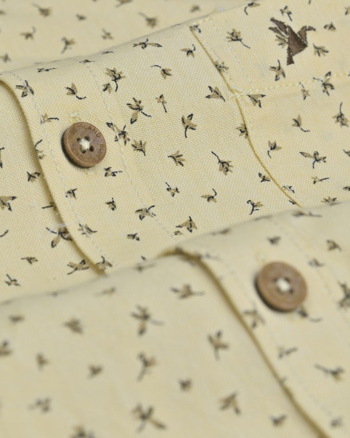 Yellow Flower Print -Full-Stain Proof
