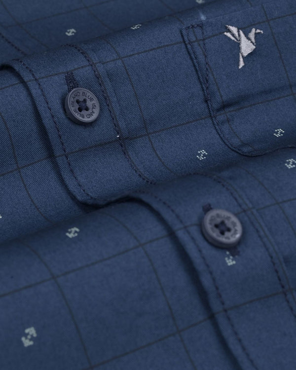 Navy Signal Box Print -Full-Stain Proof