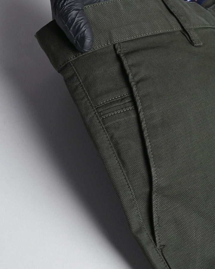 Army Green Cross Weave - Dobby Pant