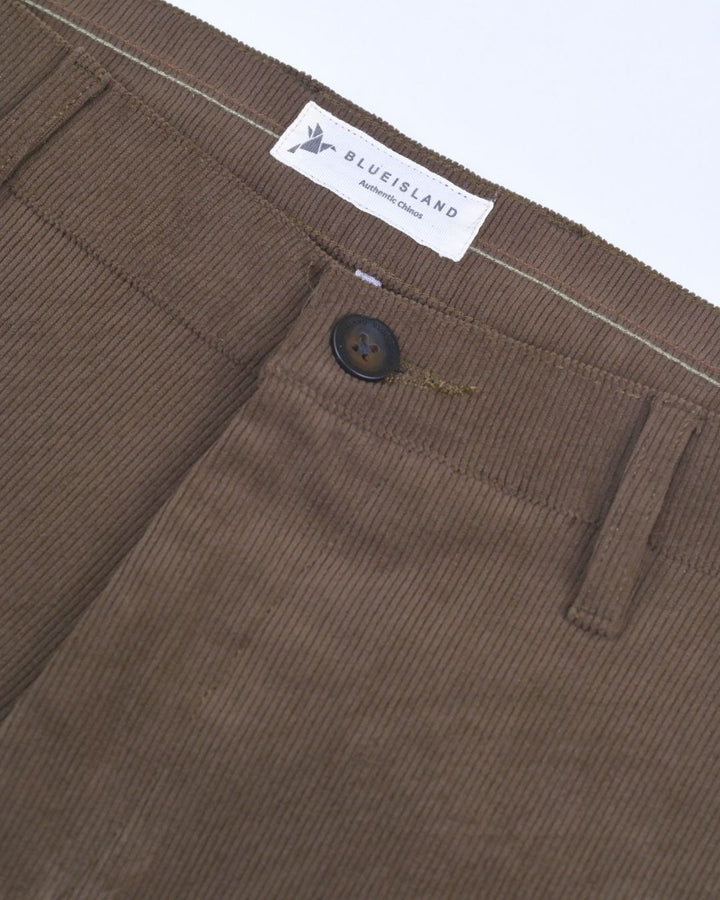 Brown Fine Stripe - Corduroy Pant