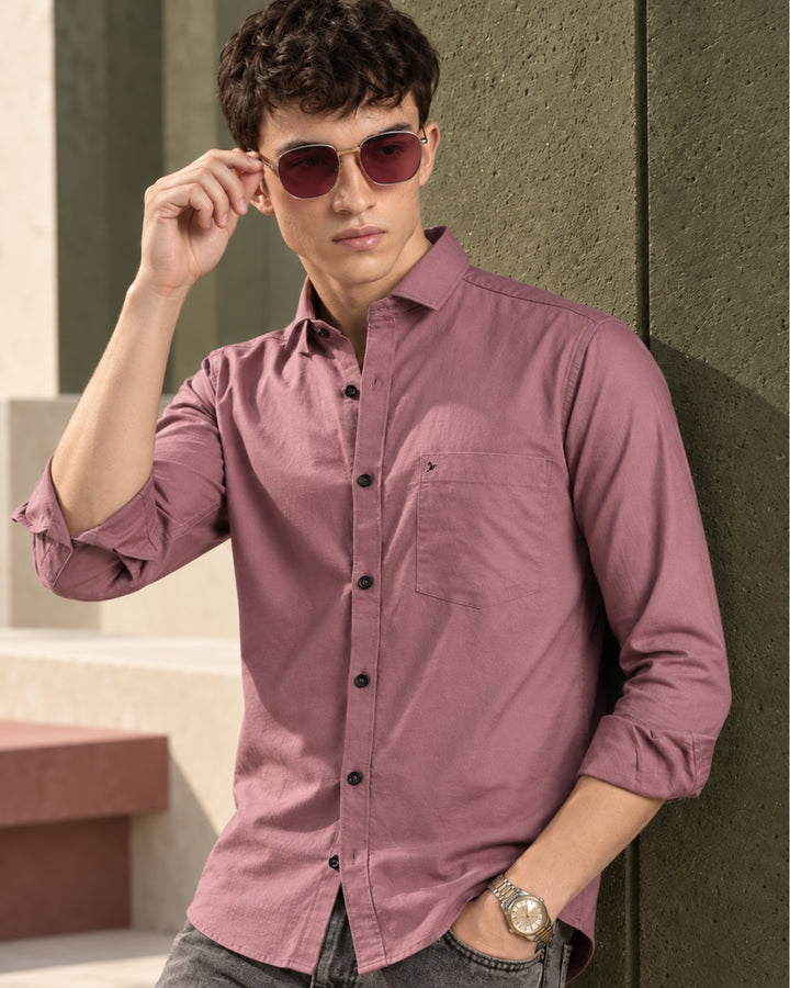 Dusty Purple Solid - Full Sleeve Shirt