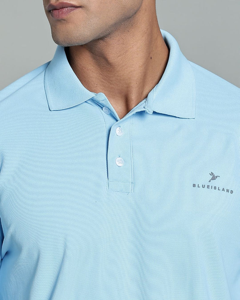 Sky Blue - Active wear Polo Tshirt