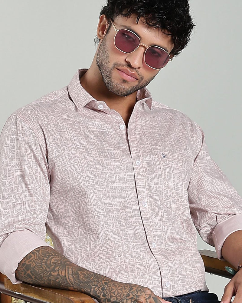 Blush Pink Tribal Print-Full-Stain Proof
