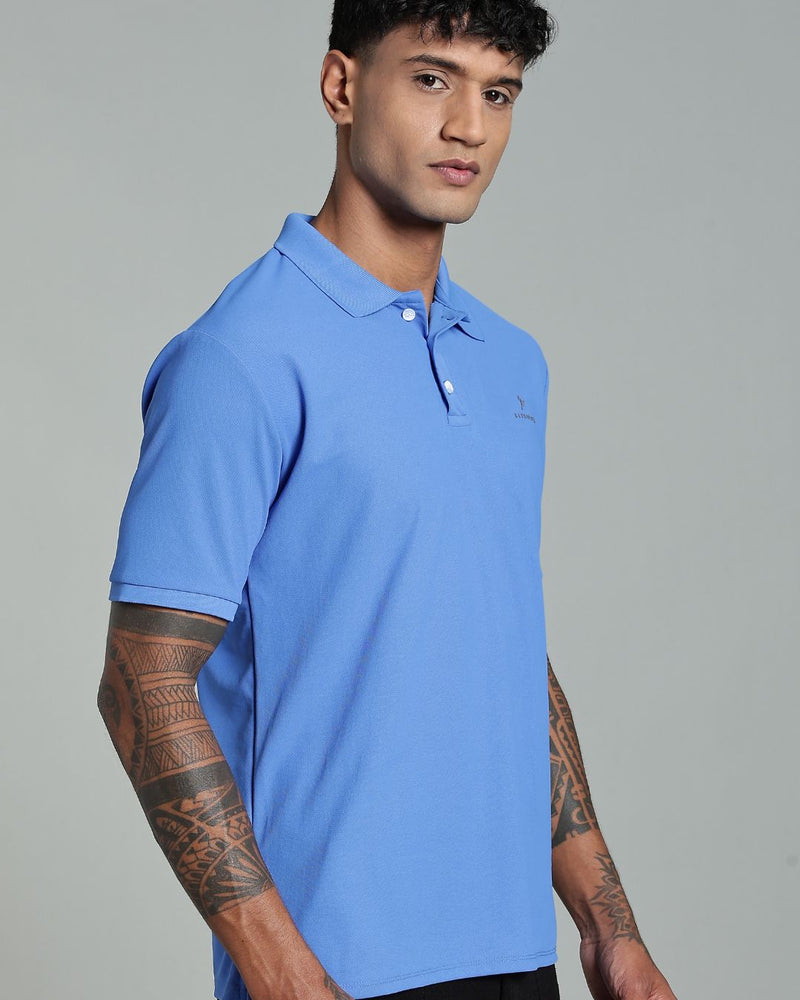 Cornflower Blue - Active wear Polo Tshirt