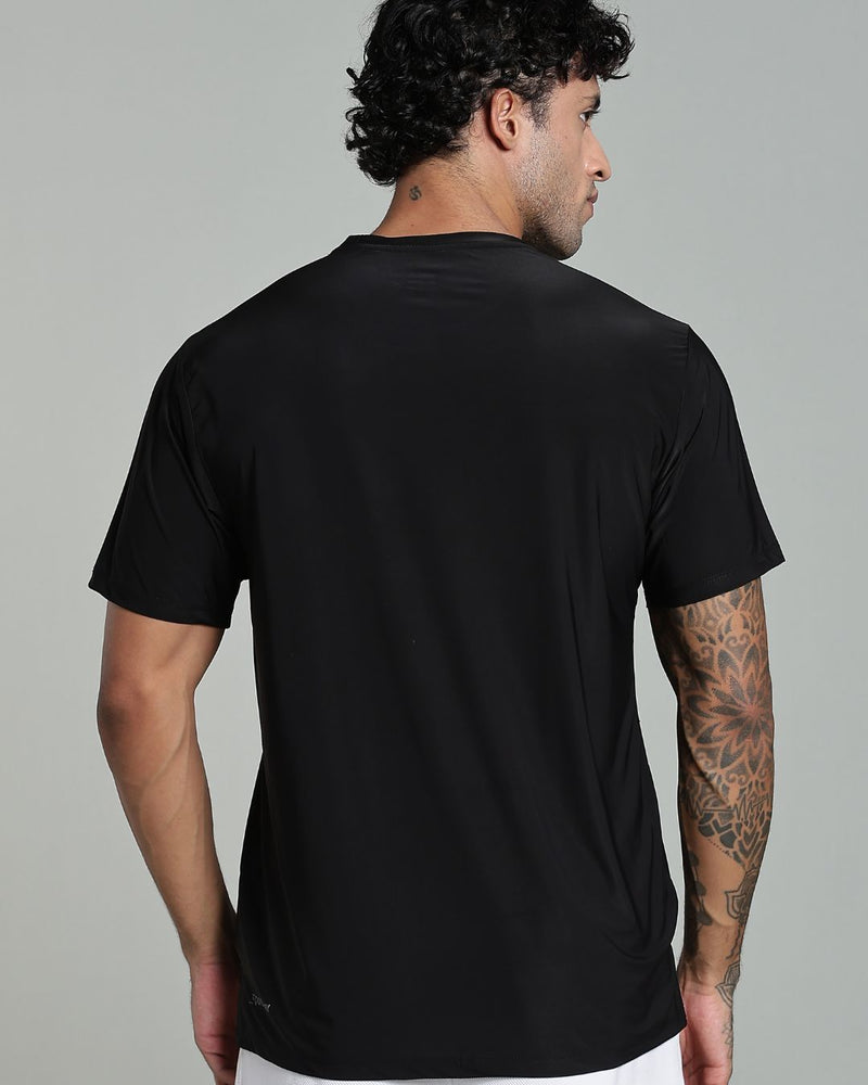 Black - Active wear Round neck Tshirt