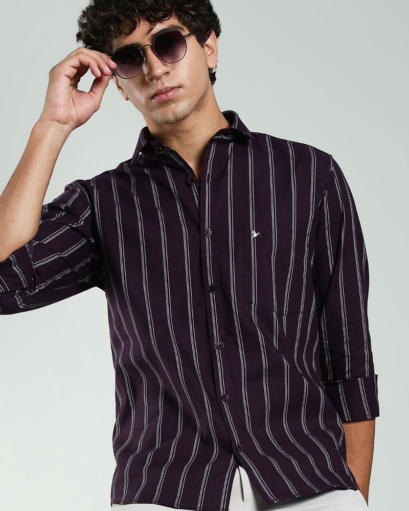 Classy Wine Stripes- Full-Stain Proof