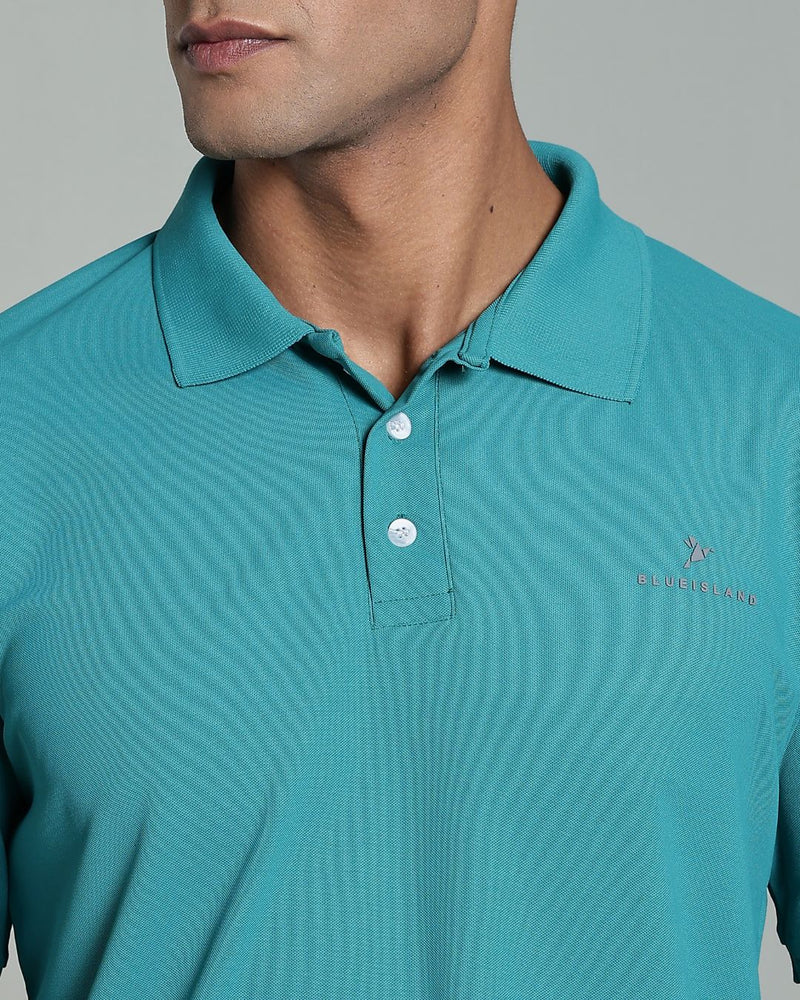 Teal Blue - Active wear Polo Tshirt