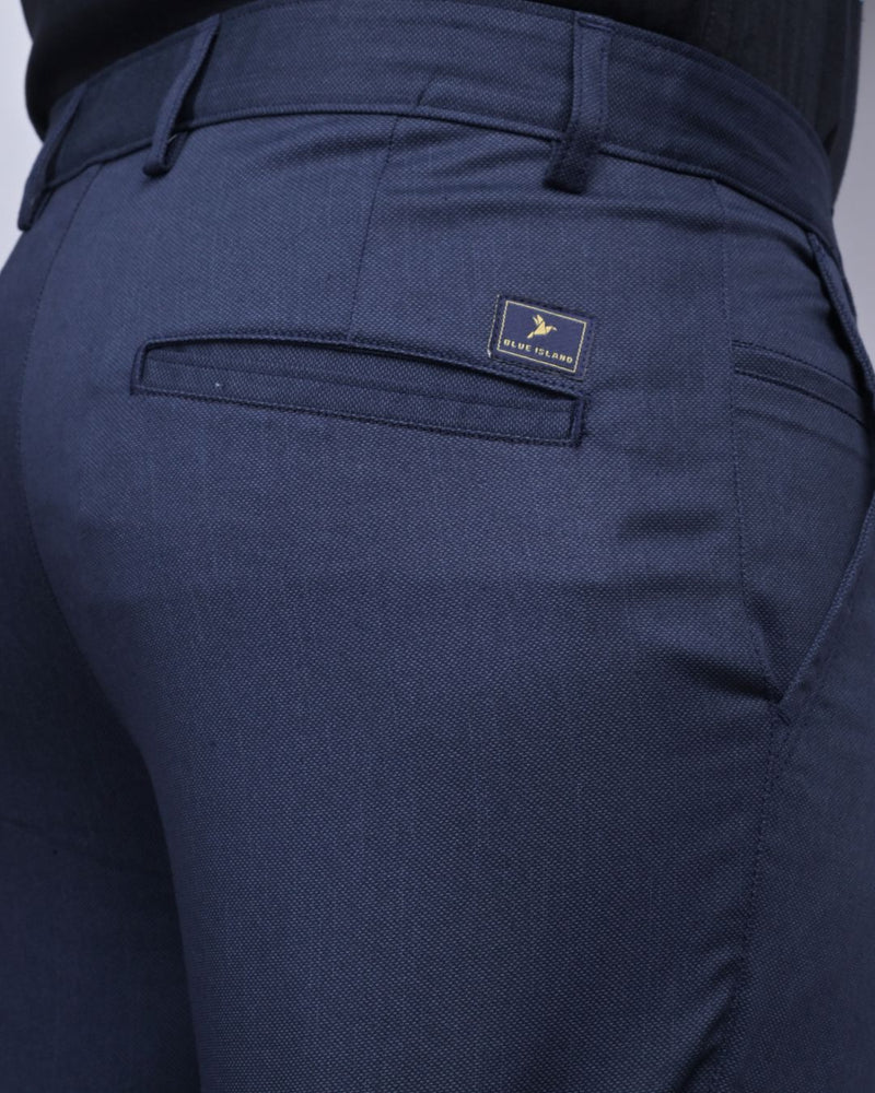 Metal Navy Printed - 2 way stretch - COTTON PANT