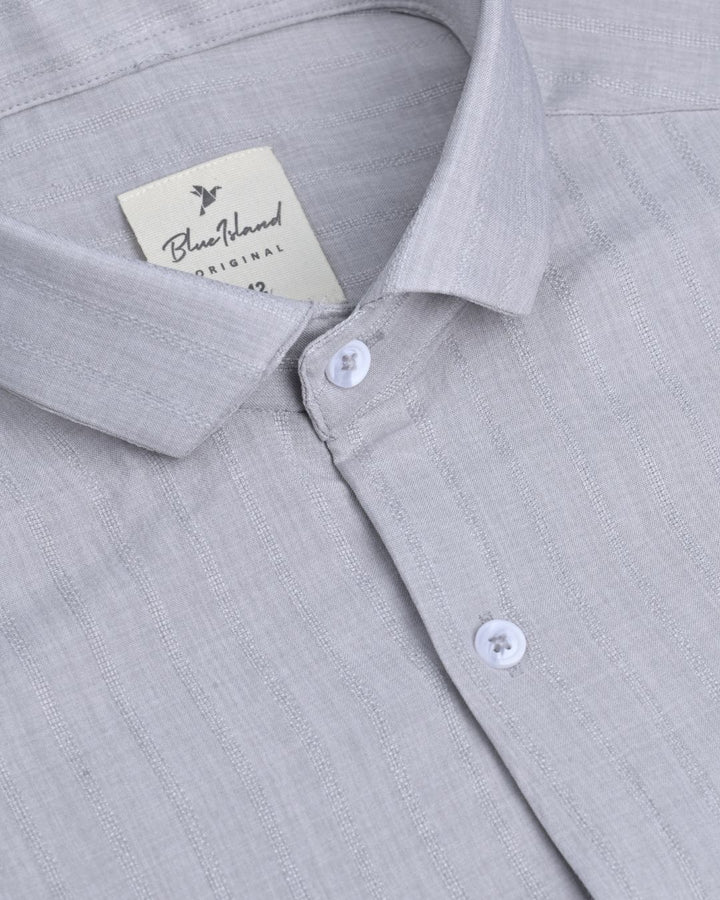 Smoke Grey Dotted Lines - Half Sleeve- Airlite Shirt