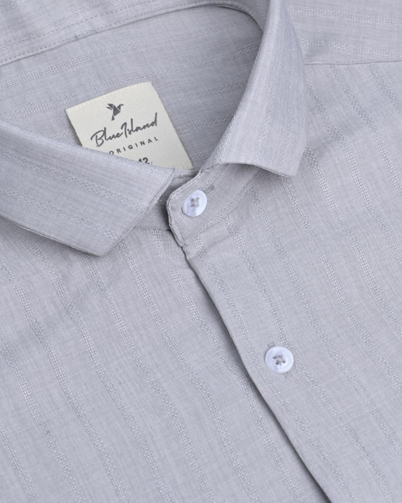 Smoke Grey Dotted Lines - Half Sleeve- Airlite Shirt
