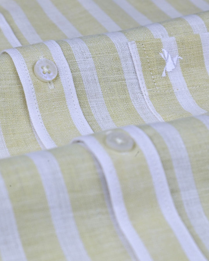 Sandal Broad Stripes -Full-Bamboo Linen