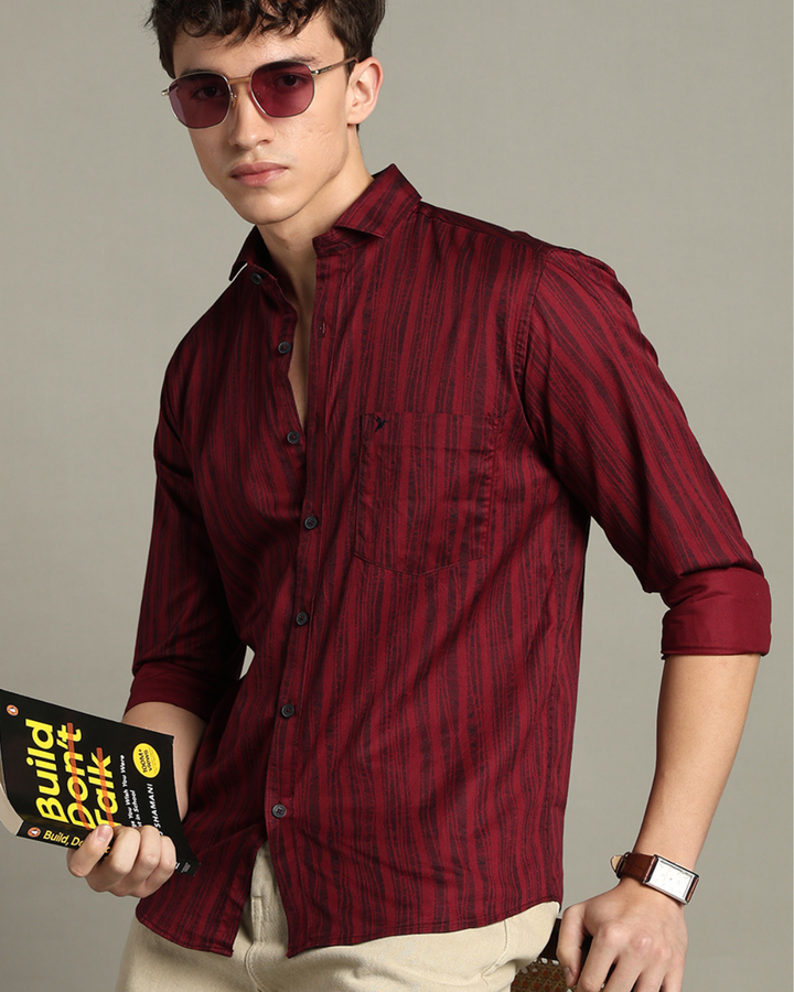 Pine Red Stripes -Full-Stain Proof
