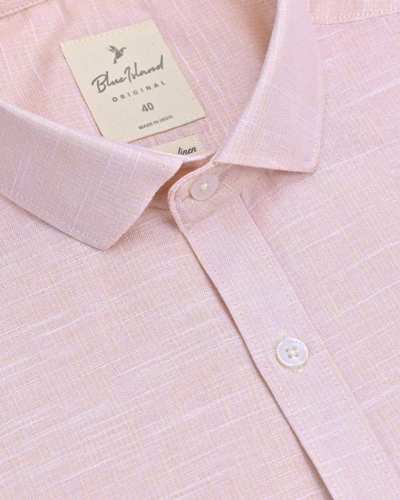 Cream Grid Stripes -Full-Bamboo Linen