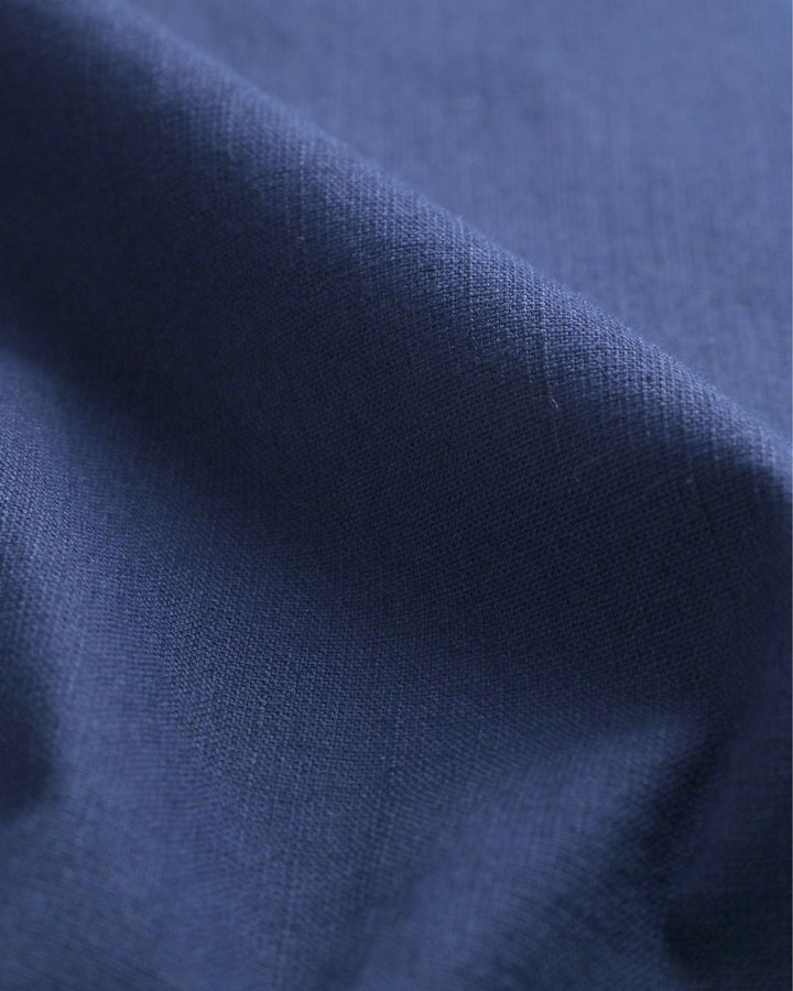 Natural Navy - 2 way stretch - COTTON LINEN PANT