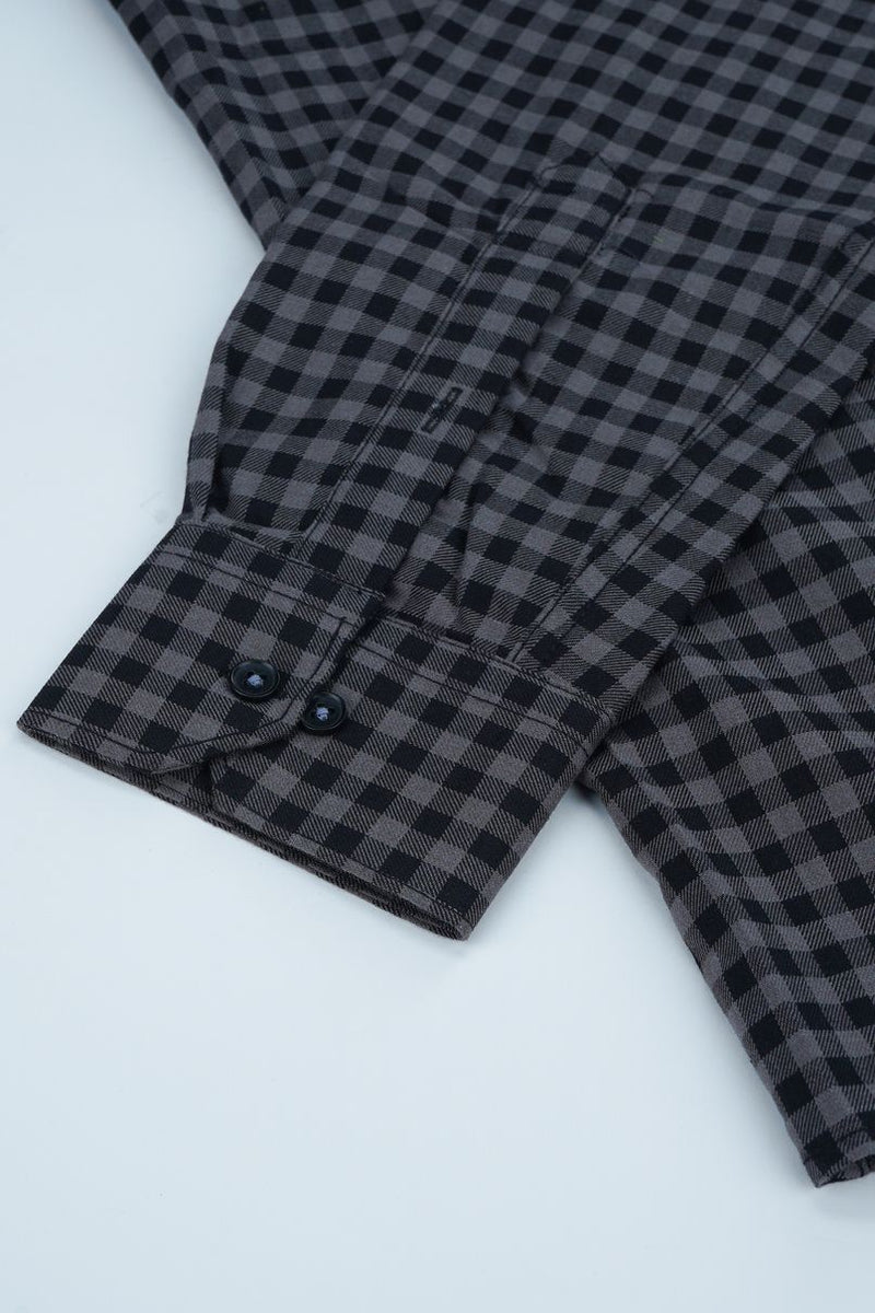 Grey & Black Mini Checks - Full-Stain Proof