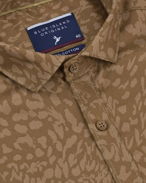 Caramel Brown Print -Full-Stain Proof