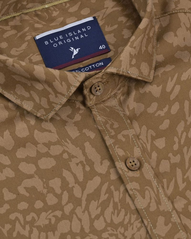 Caramel Brown Print -Full-Stain Proof