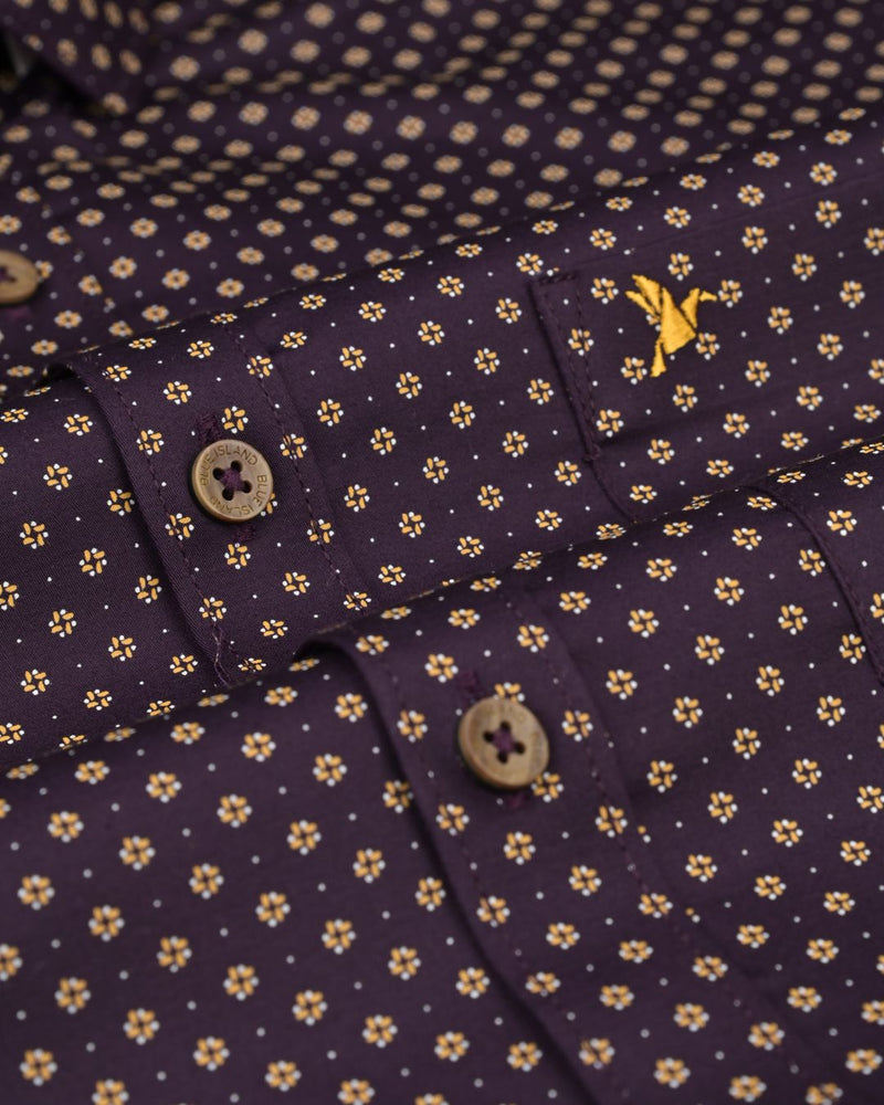 Brown Petal Print -Full-Stain Proof