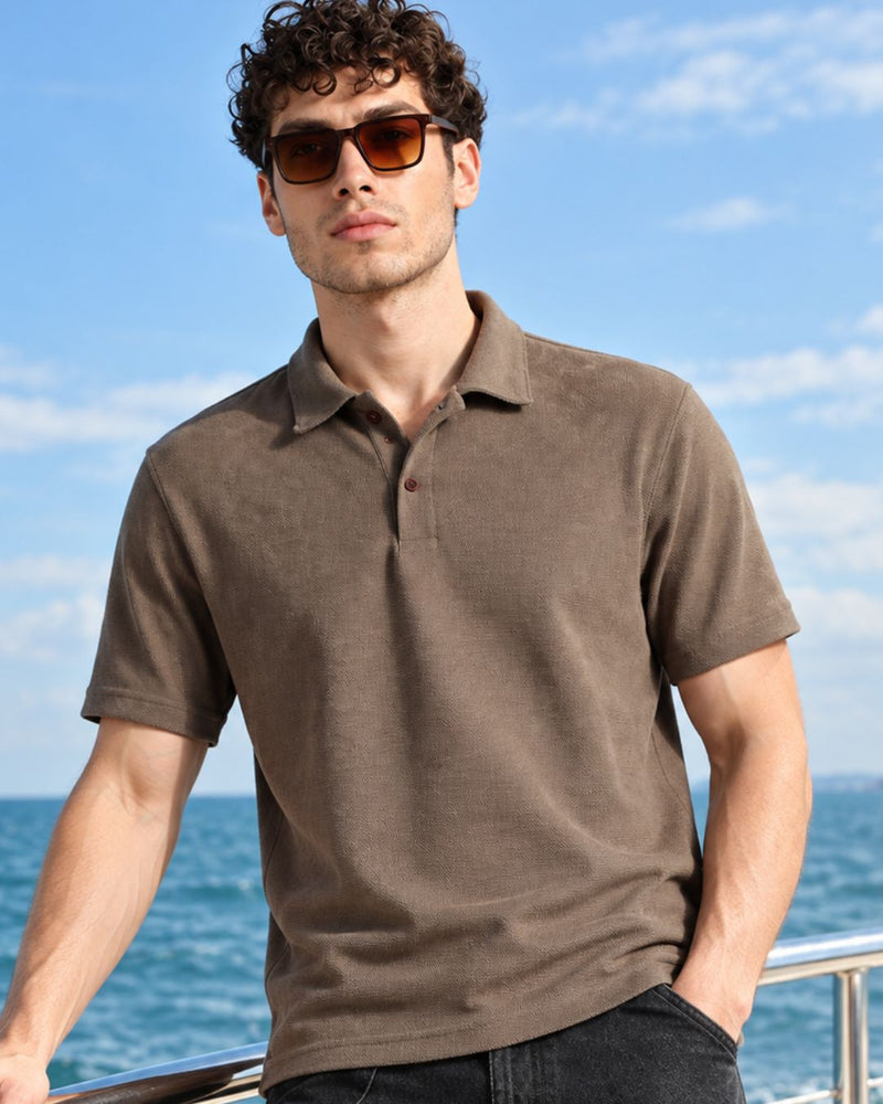 Taupe Brown - Polo Tshirt