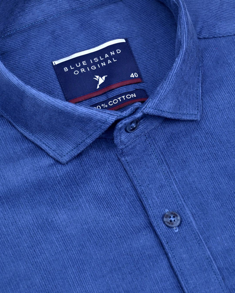 Royal Blue  -Full-Corduroy Shirt