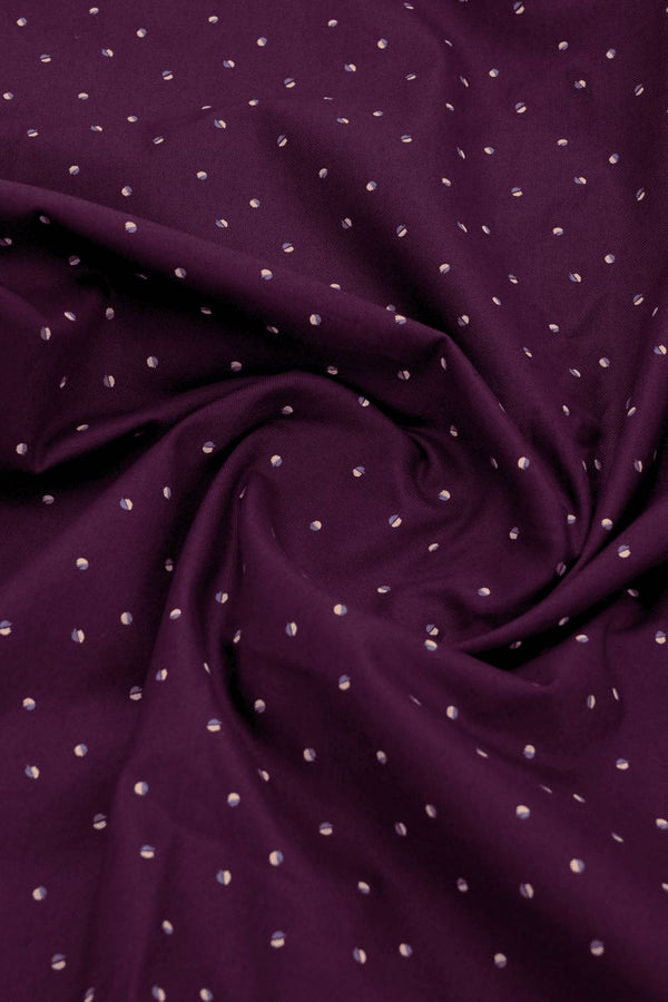 Maroon Polka Print -Full-Stain Proof