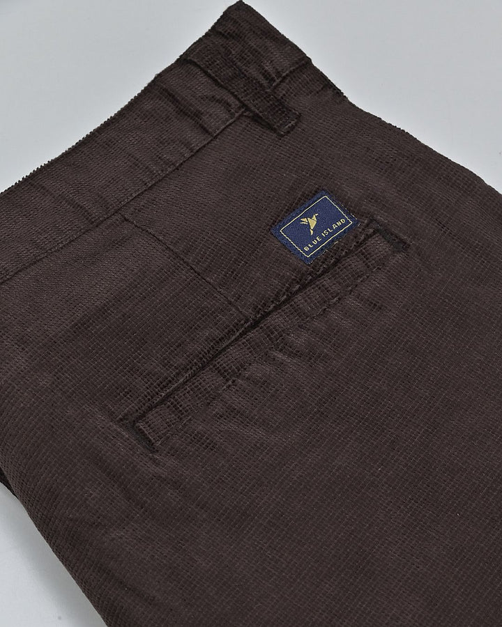 Brown Mini Structured - Corduroy Pant