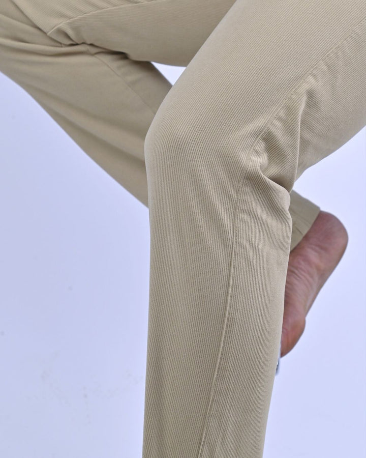 Dark Cream Fine Stripe - Corduroy Pant