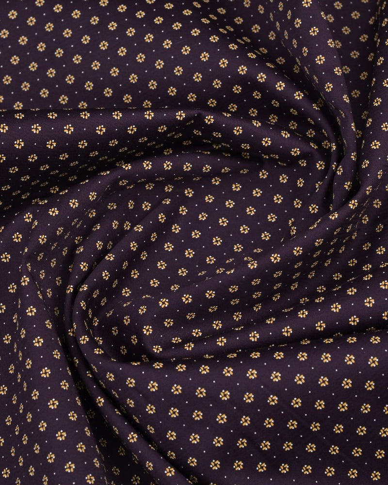 Brown Petal Print -Full-Stain Proof