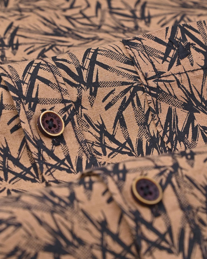Sandal Brown Spiky Print -Full-Stain Proof