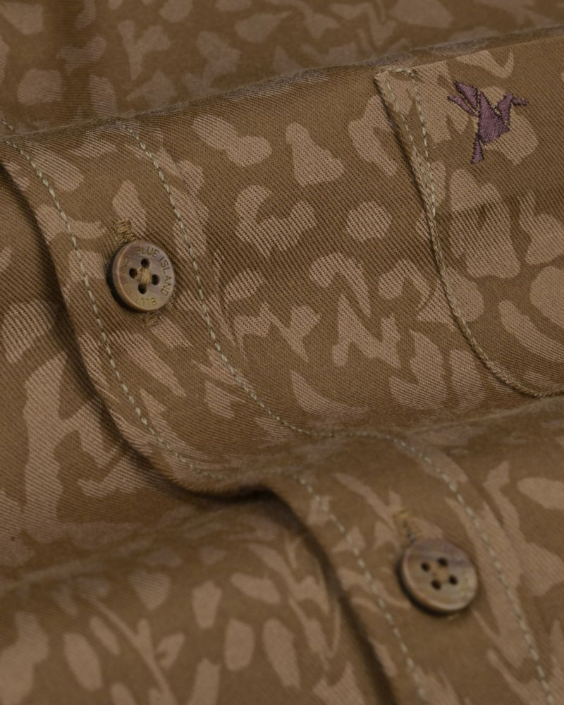 Caramel Brown Print -Full-Stain Proof