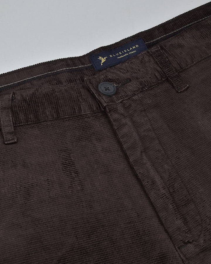 Brown Mini Structured - Corduroy Pant