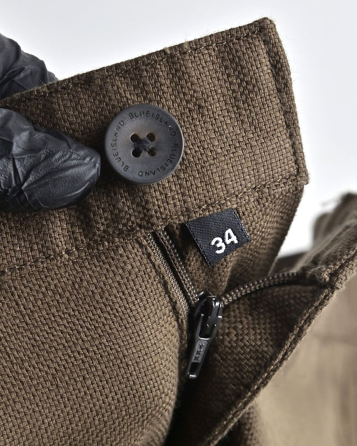 Brown Basket Weave - Dobby Pant