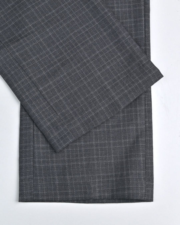 Dark Grey Mini Checks - Wrinkle free Formal Pant