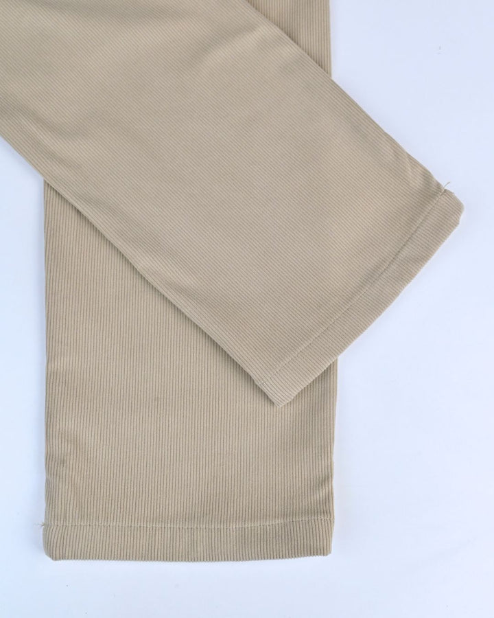 Dark Cream Fine Stripe - Corduroy Pant