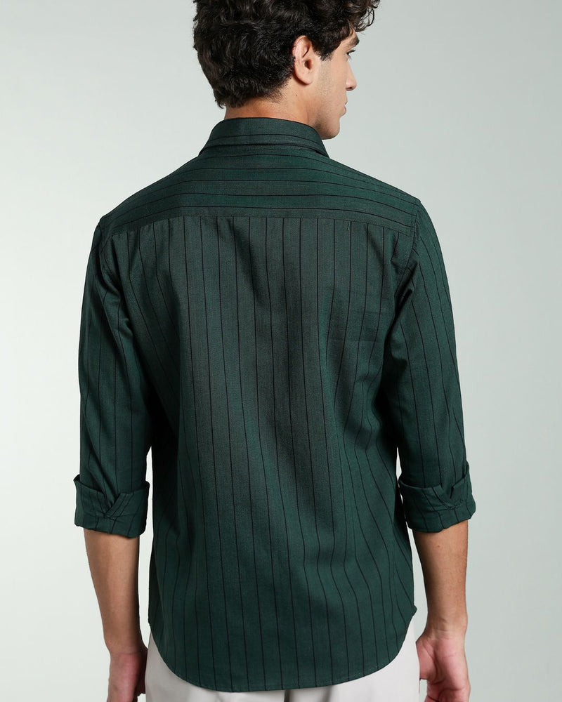 Dark Emerald Green Stripes- Full-Stain Proof