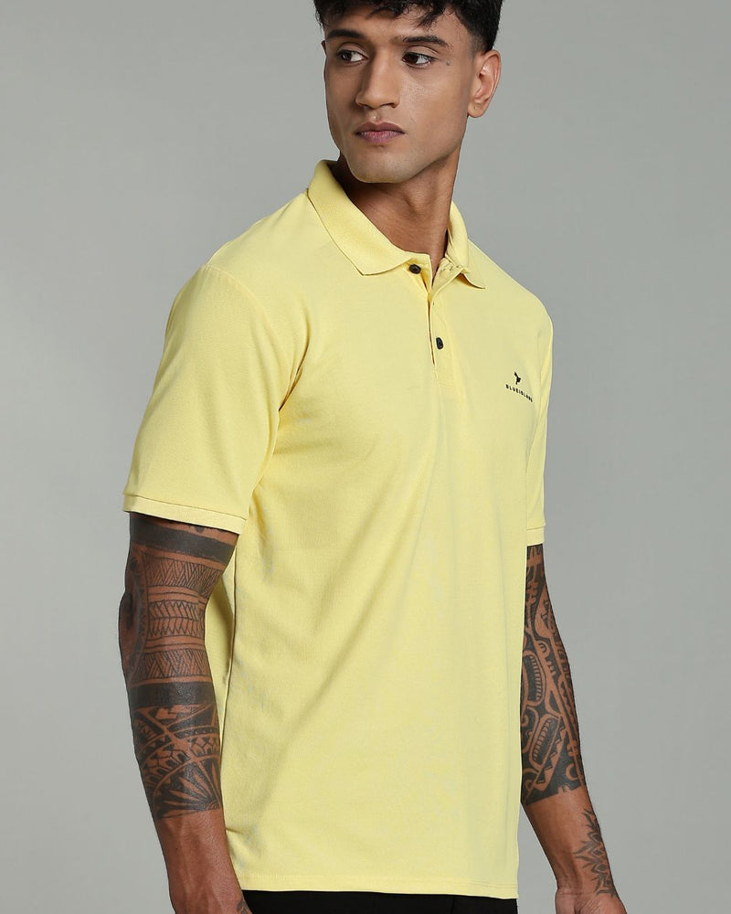 Soft Yellow - Active wear Polo Tshirt