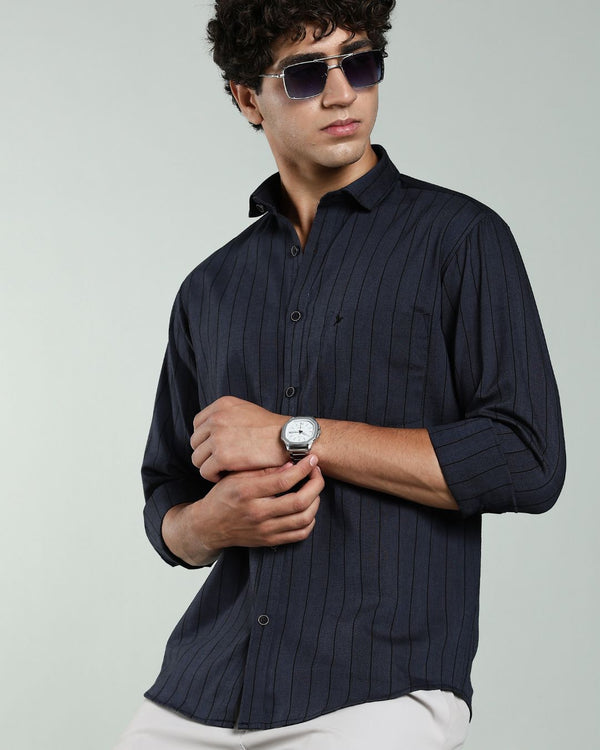 Midnight Sapphire Stripes- Full-Stain Proof