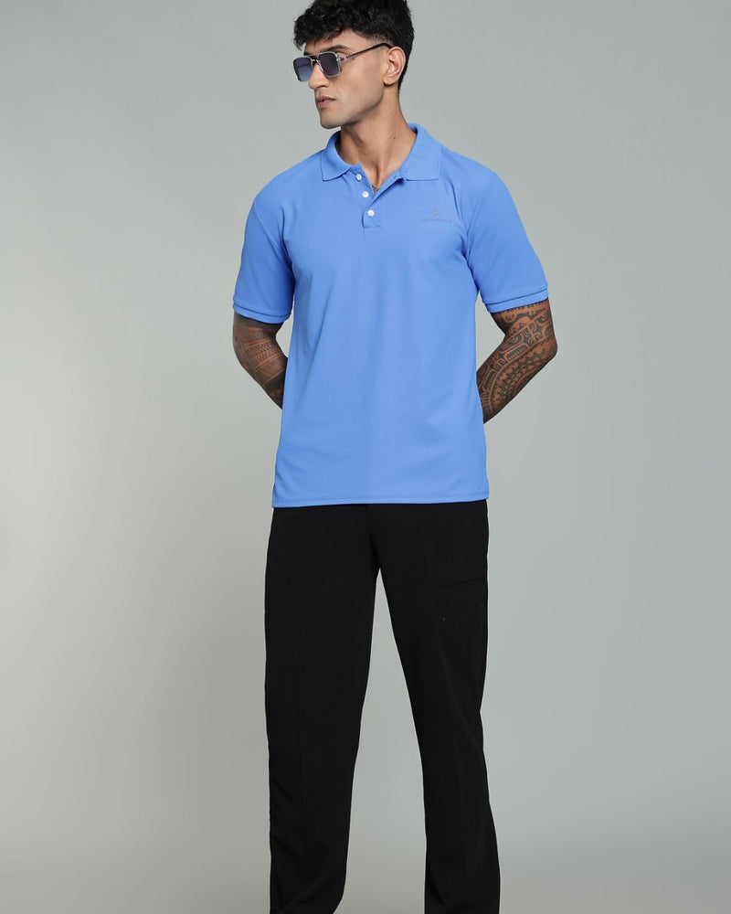 Cornflower Blue - Active wear Polo Tshirt