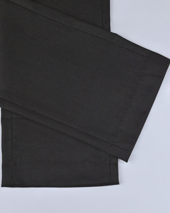 Brown Cross Line Checked - Wrinkle free Formal Pant