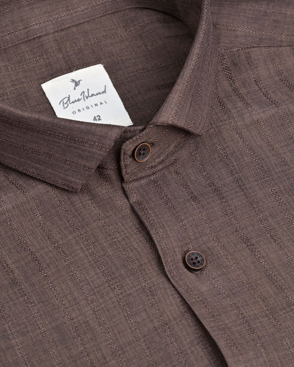 Chocolate Brown Dotted Lines - Full - Airlite Shirt