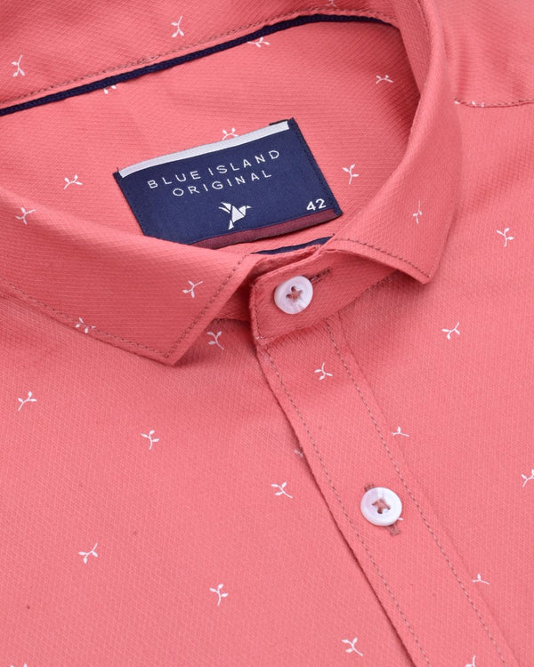 Salmon Pink Print-Full-Stain Proof