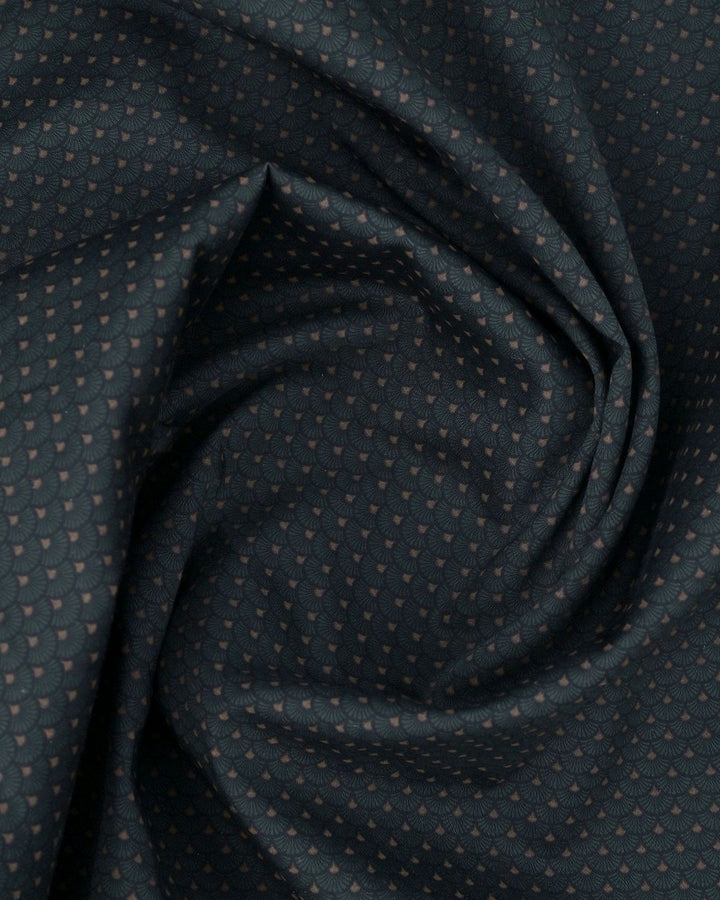 Dark Olive Flower Print -Full-Stain Proof