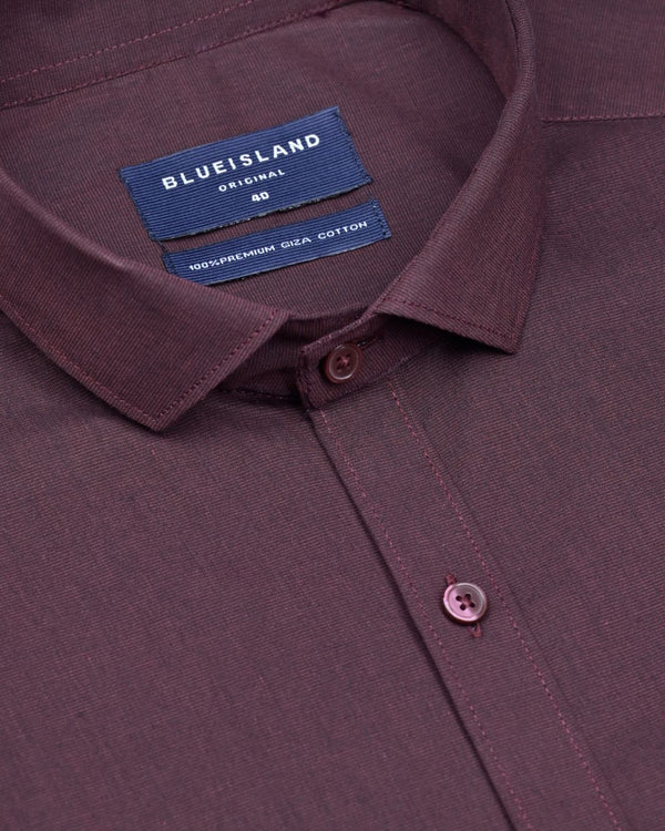 Choco Brown Solid - Half Sleeve -Giza Cotton