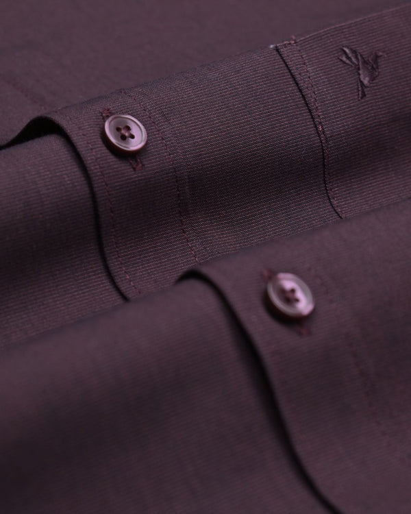 Choco Brown Solid - Half Sleeve -Giza Cotton