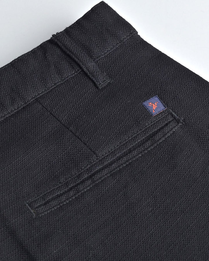 Black Basket Weave - Dobby Pant
