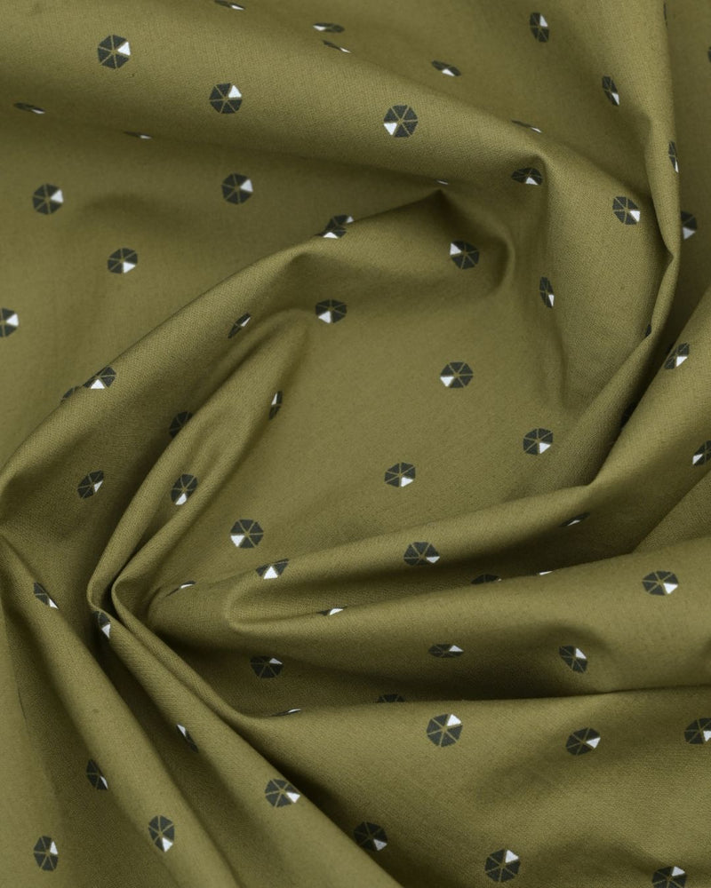 Khaki Green Slice Print -Full-Stain Proof